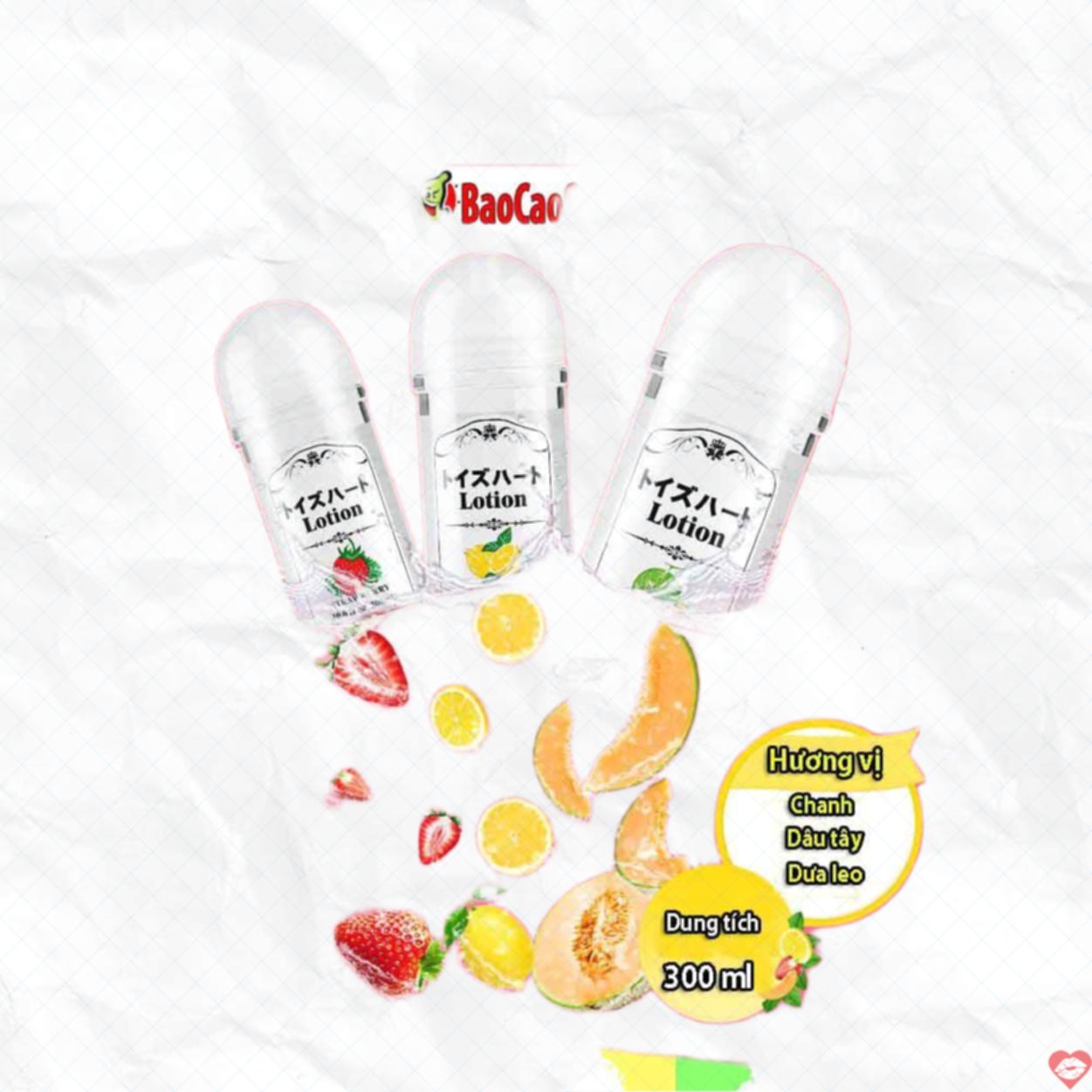 Gel bôi trơn Nhật Bản 3in1 cao cấp 300ml hương trái cây hấp dẫn 