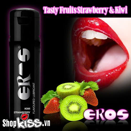 Gel bôi trơn hương trái cây Kiwi Strawberry nếm được Eros Tasty Fruits – Dành cho Oral sex