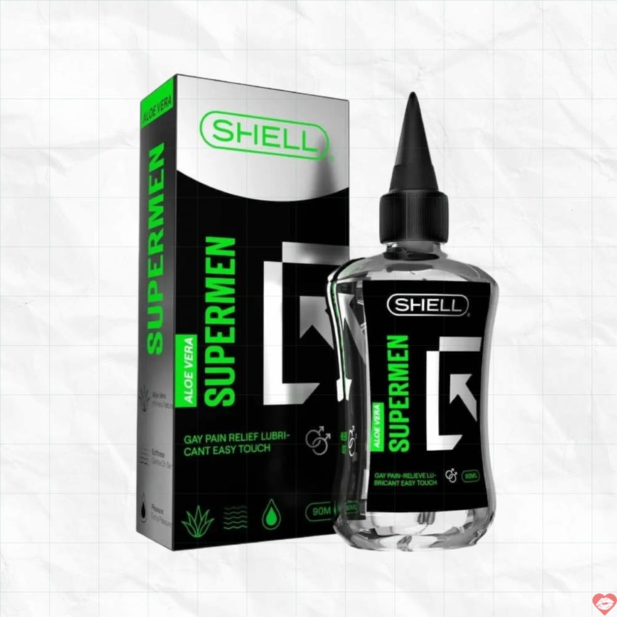 Gel Bôi Trơn Hậu Môn Shell Supermen Lô Hội 90ml Mềm Mượt 