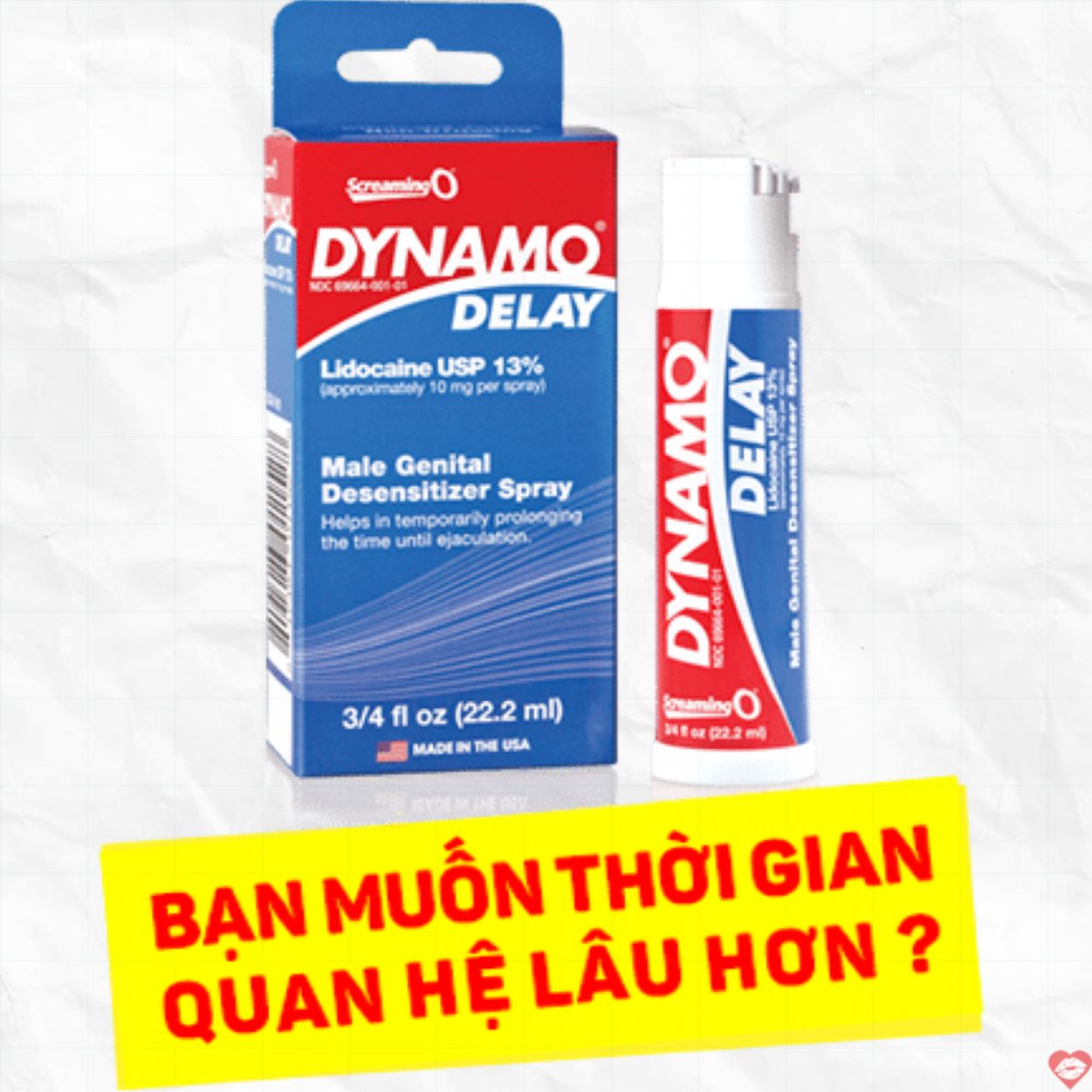 Chai xịt Dynamo Chính Hãng Kéo Dài Thời Gian Quan Hệ Nam Giới 