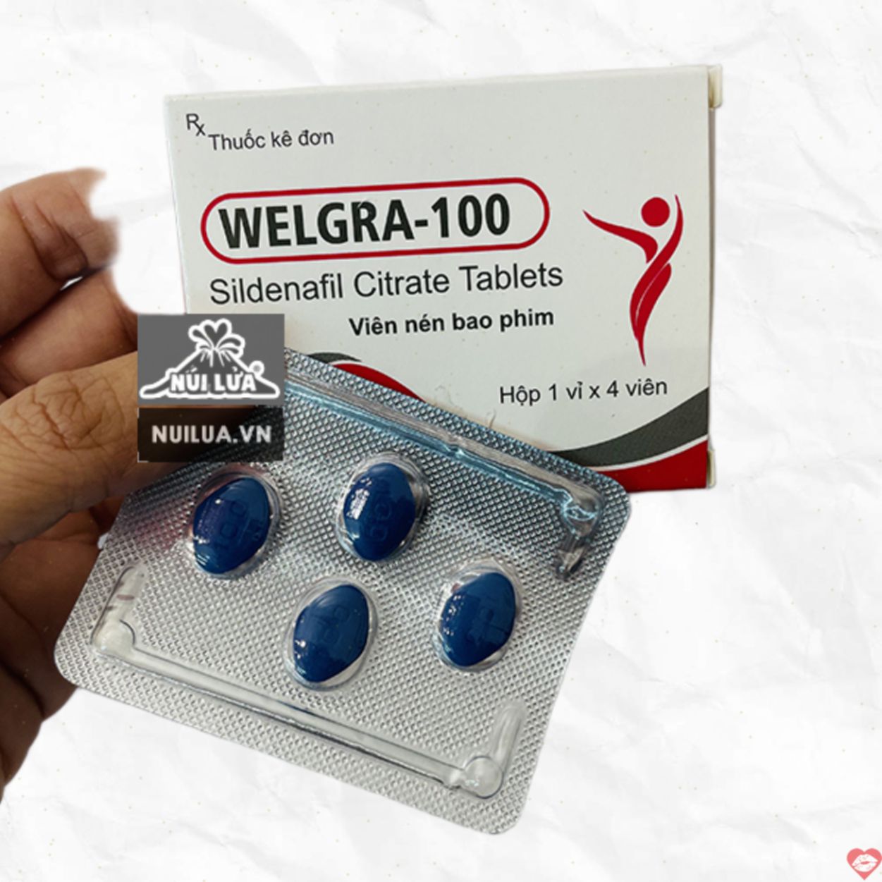 Thuốc Welgra 100mg 4 Viên Cường Dương Mạnh Đêm Thăng Hoa 