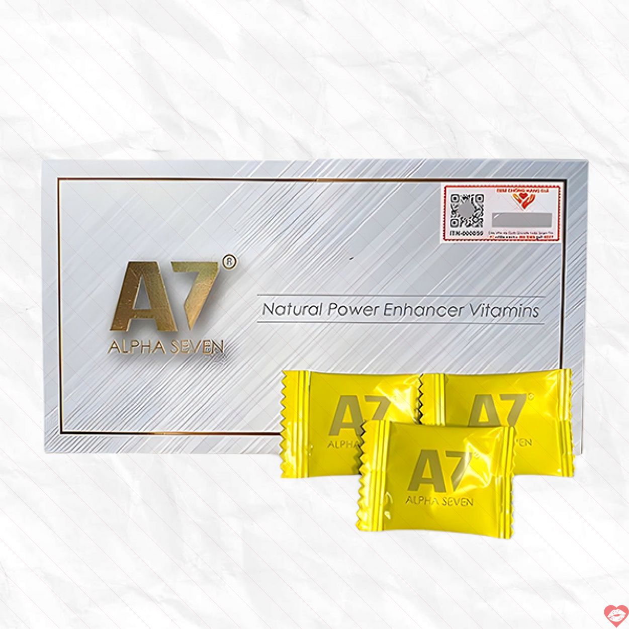 Kẹo A7 Alpha Seven tăng cường sinh lực mạnh mẽ hộp 10 viên 