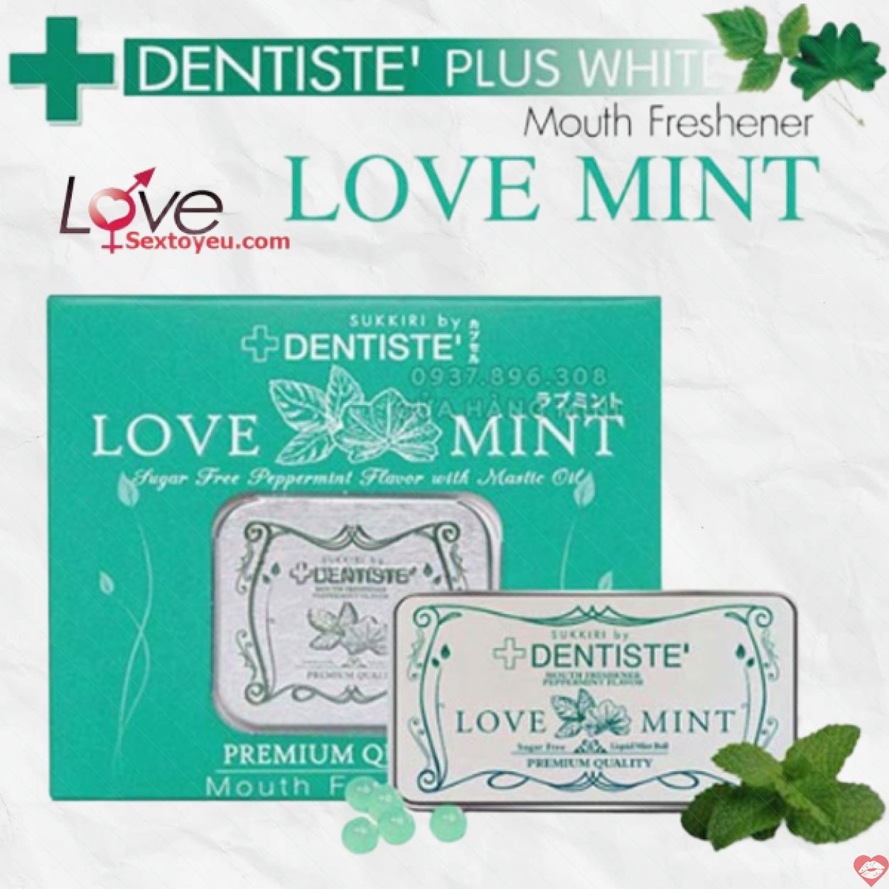 Kẹo Ngậm Phòng The BJ Love Mint Kích Thích Hưng Phấn Tình Yêu 