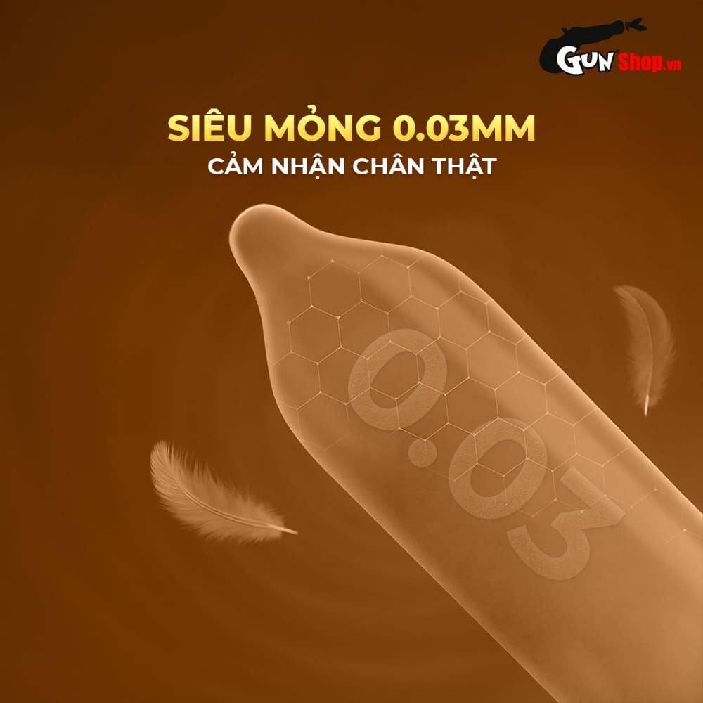 Bao cao su Shell Sensitive Prolong - Siêu mỏng 0.03mm kéo dài thời gian - Hộp 3 cái