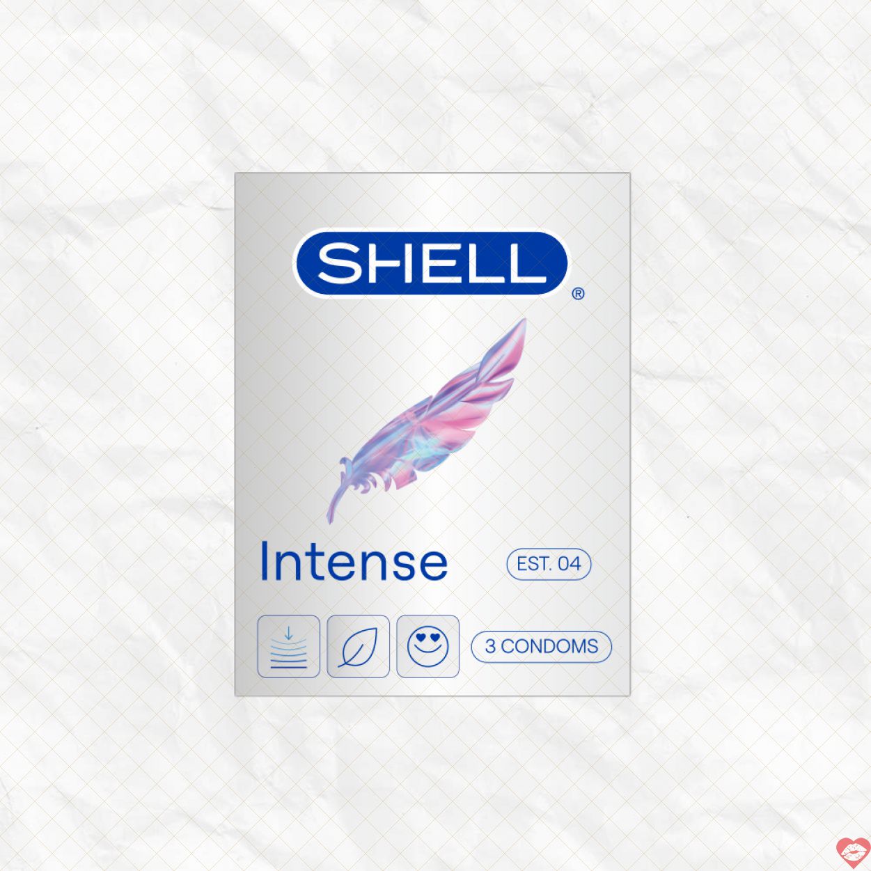 Bao cao su Shell Intense 0.04mm Siêu Mỏng Cực Đã - Hộp 3 Cái 