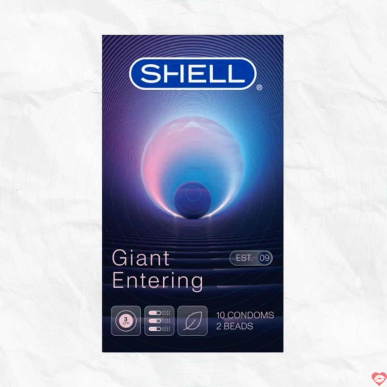 Bao cao su Shell Giant gân bi tăng kích thước 3cm 10 cái 