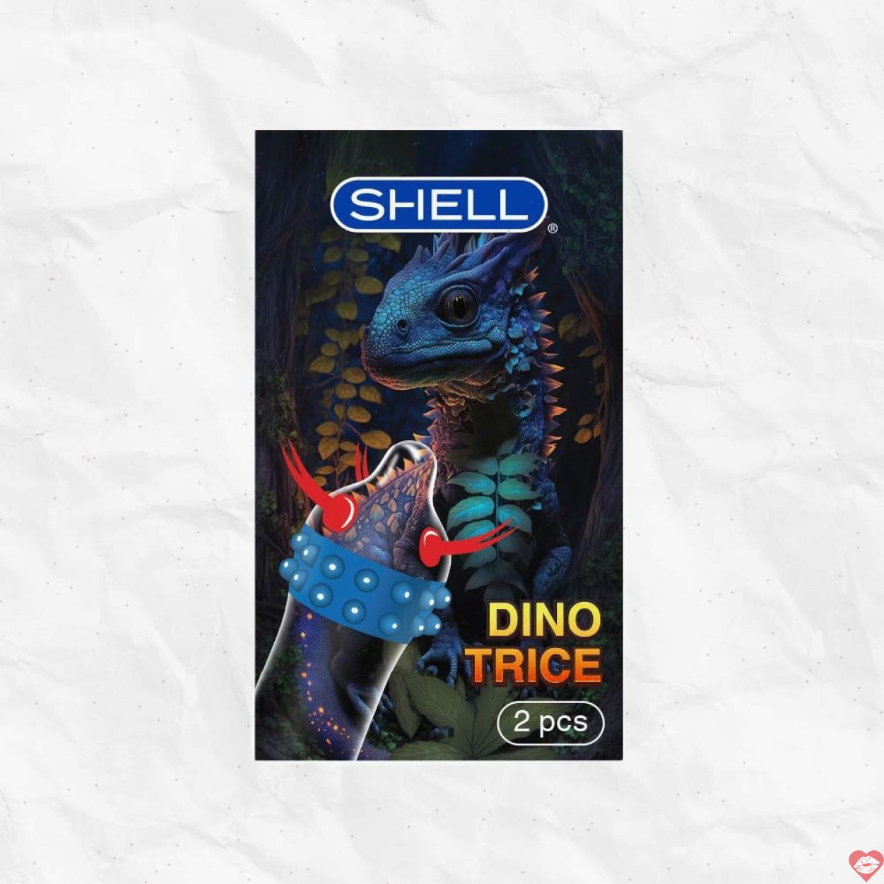Bao cao su Shell Dino Trice 2 vòng bi kép tăng khoái cảm siêu mỏng 