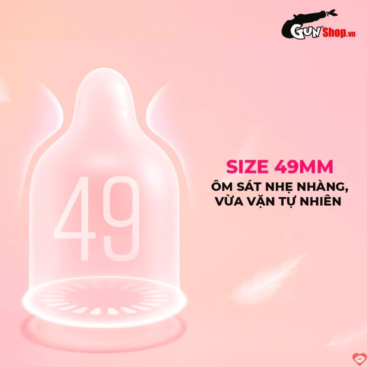 Bao cao su Shell Close Fit 49mm siêu mỏng chống tuột kéo dài thời gian 