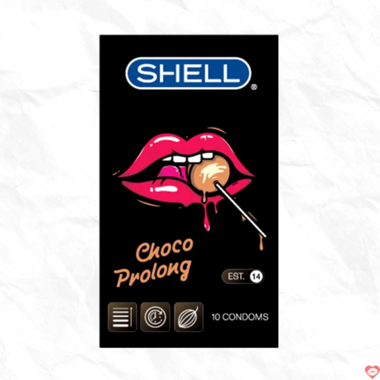 Bao cao su Shell Choco Prolong siêu mỏng kéo dài thời gian 10 cái 