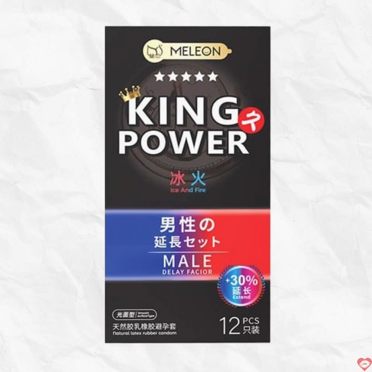 Bao cao su Meleon King Power Ice And Fire Kéo dài 30% kích thích lửa băng 