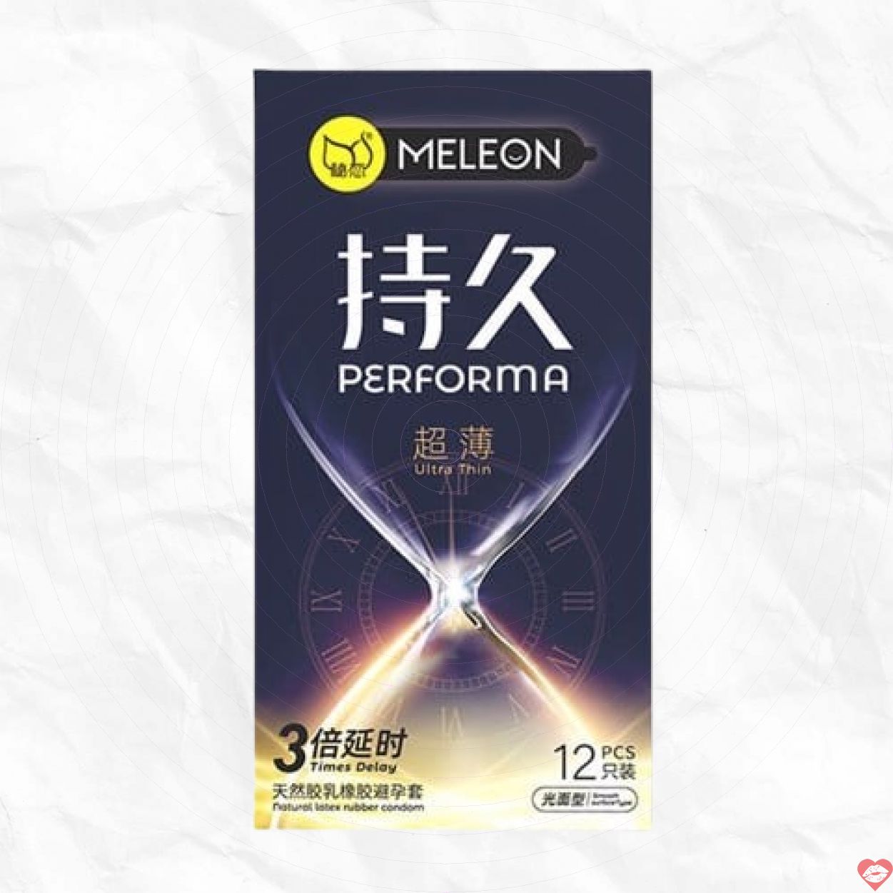 Bao cao su Meleon Performa Ultra Thin Siêu Mỏng Kéo Dài Gấp 3 Hộp 12 