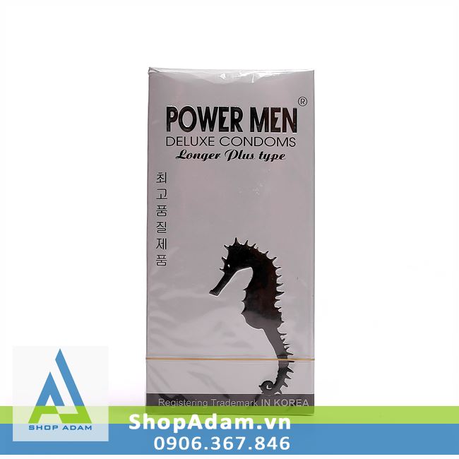 Bao cao su Cá Ngựa POWER MEN Longer Plus kéo dài thời gian an toàn