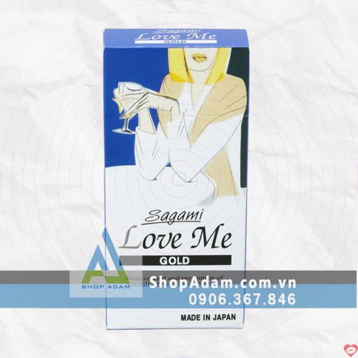 Bao cao su Nhật siêu mỏng SAGAMI Love Me Gold, an toàn 