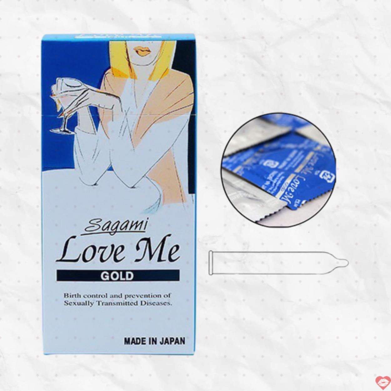 Bao cao su Sagami Love Me Gold hộp 10 chiếc an toàn thoải mái giá tốt 