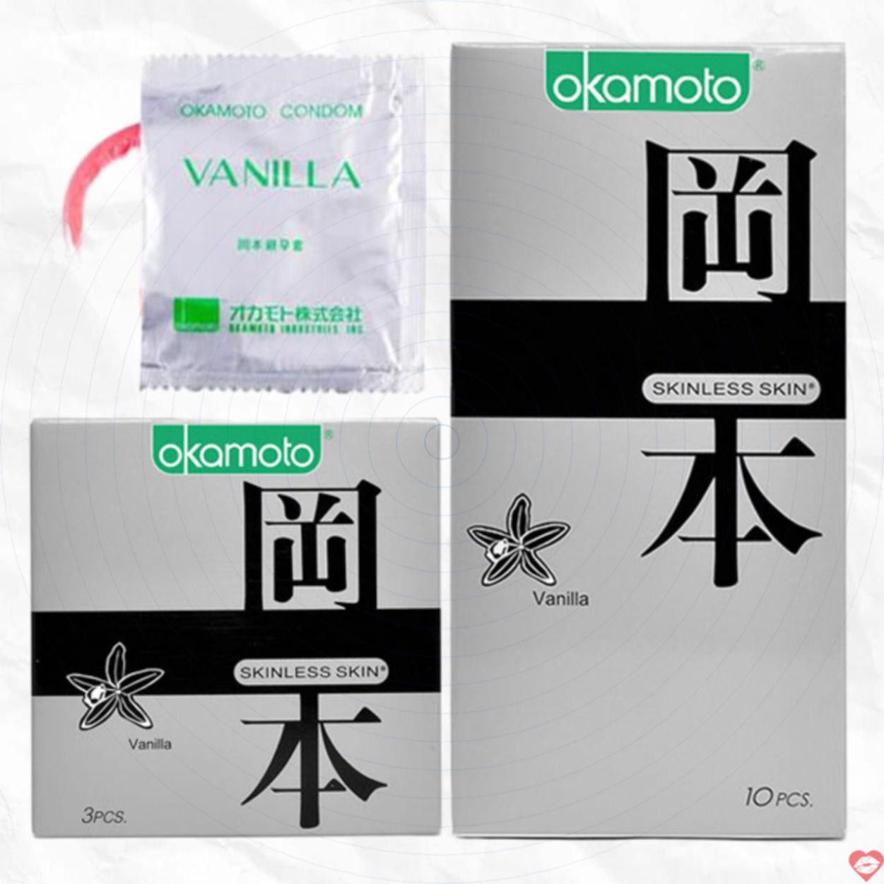 Okamoto Vanila 10c Hộp Bao Cao Su Thoáng Mát Siêu Mỏng 