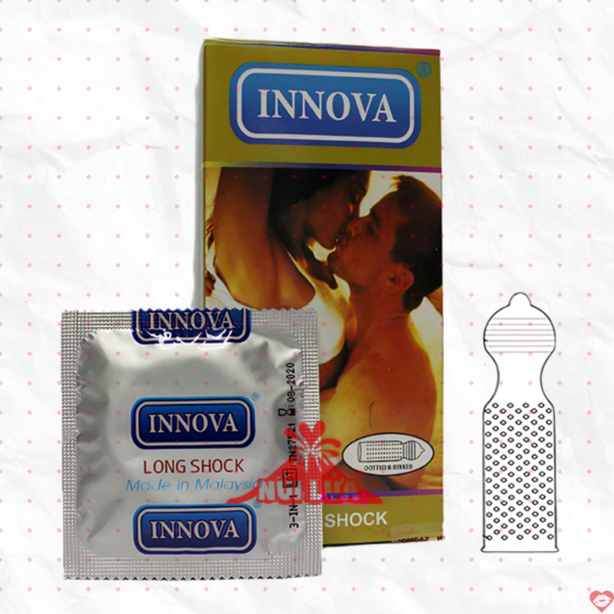 Bao cao su Innova Vàng 12 cái - Bản vàng siêu mỏng kích thích mê say 