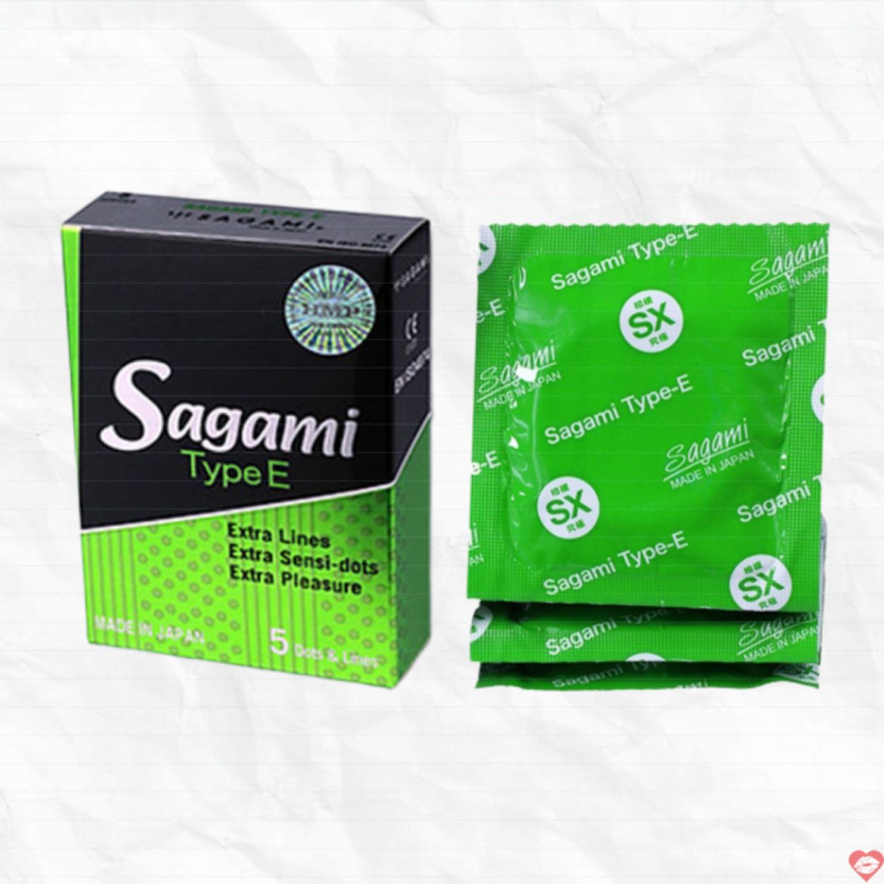 Bao cao su Sagami Type E siêu mỏng gân gai tăng khoái cảm 