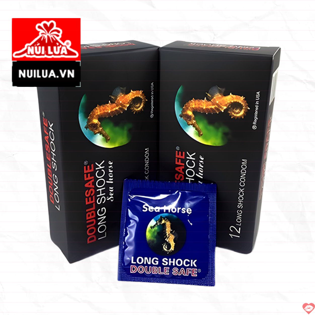 Bao cao su Doublesafe Long Shock mỏng kéo dài hưng phấn 12c 