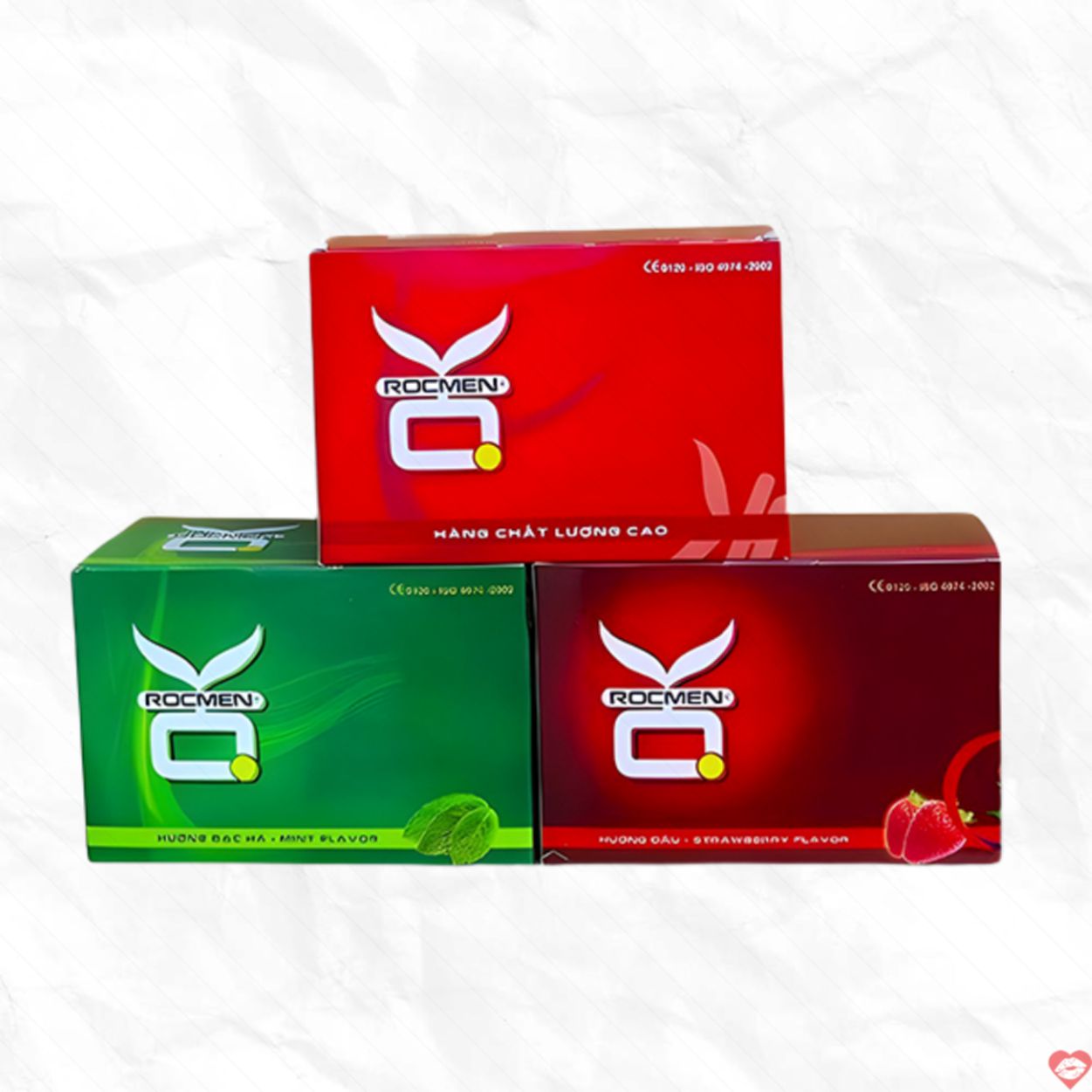 Rocmen OK siêu mỏng 144 bao cao su trơn an toàn giá tốt 