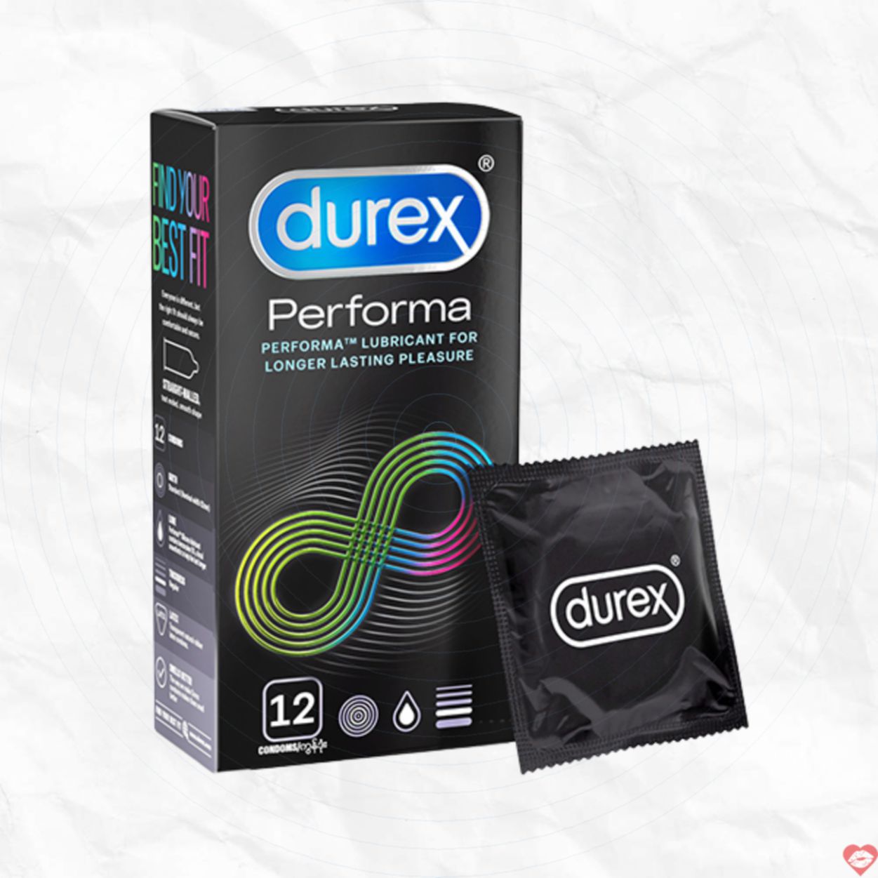 Bao cao su Durex Performa 12 cái kéo dài cuộc yêu kích thích 