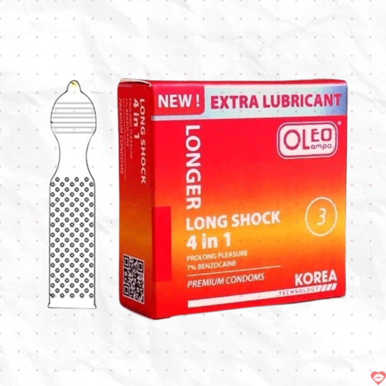 Oleo Lampo Longshock 4in1 3 cái chống xuất tinh sớm an toàn 