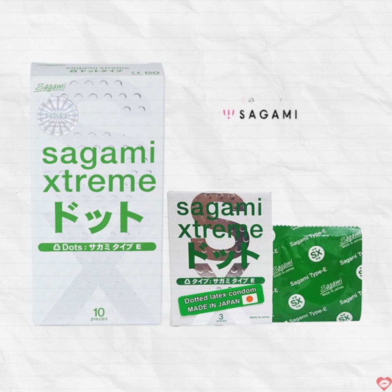 Bao cao su Sagami Xtreme xanh 10 chiếc an toàn kích thích mua 