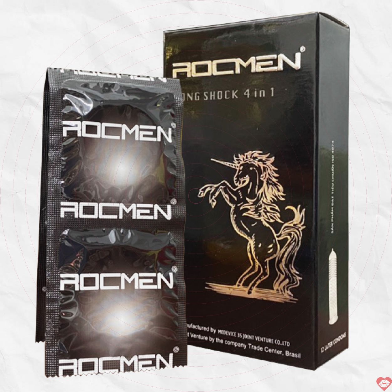 Bao cao su Rocmen 4in1 gai giúp kéo dài thời gian chống xuất tinh sớm 