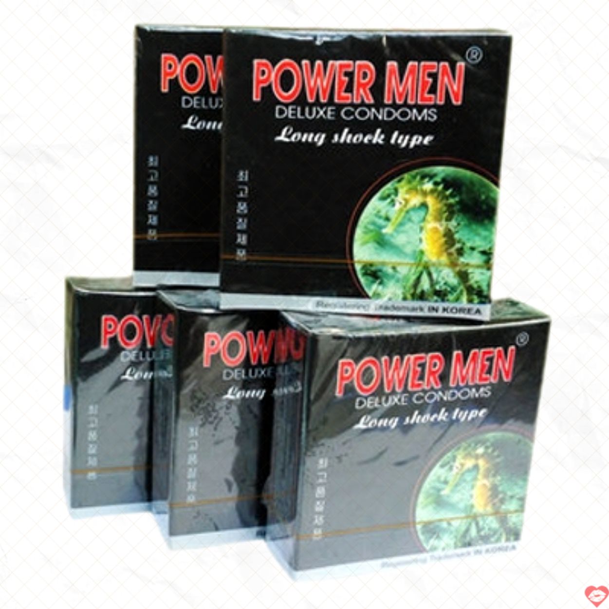 Bao cao su Powermen cá ngựa hộp 3 cái siêu bền bảo vệ an toàn 