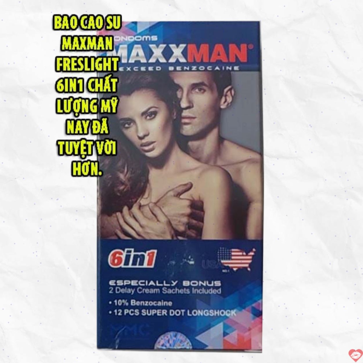 Bao cao su Maxman Freslight 6in1 Mỹ siêu bền an toàn giá tốt 