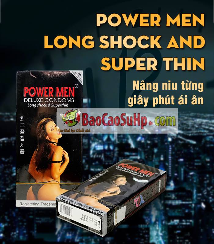 Bao cao su Power Men siêu mỏng an toàn thoải mái giá tốt