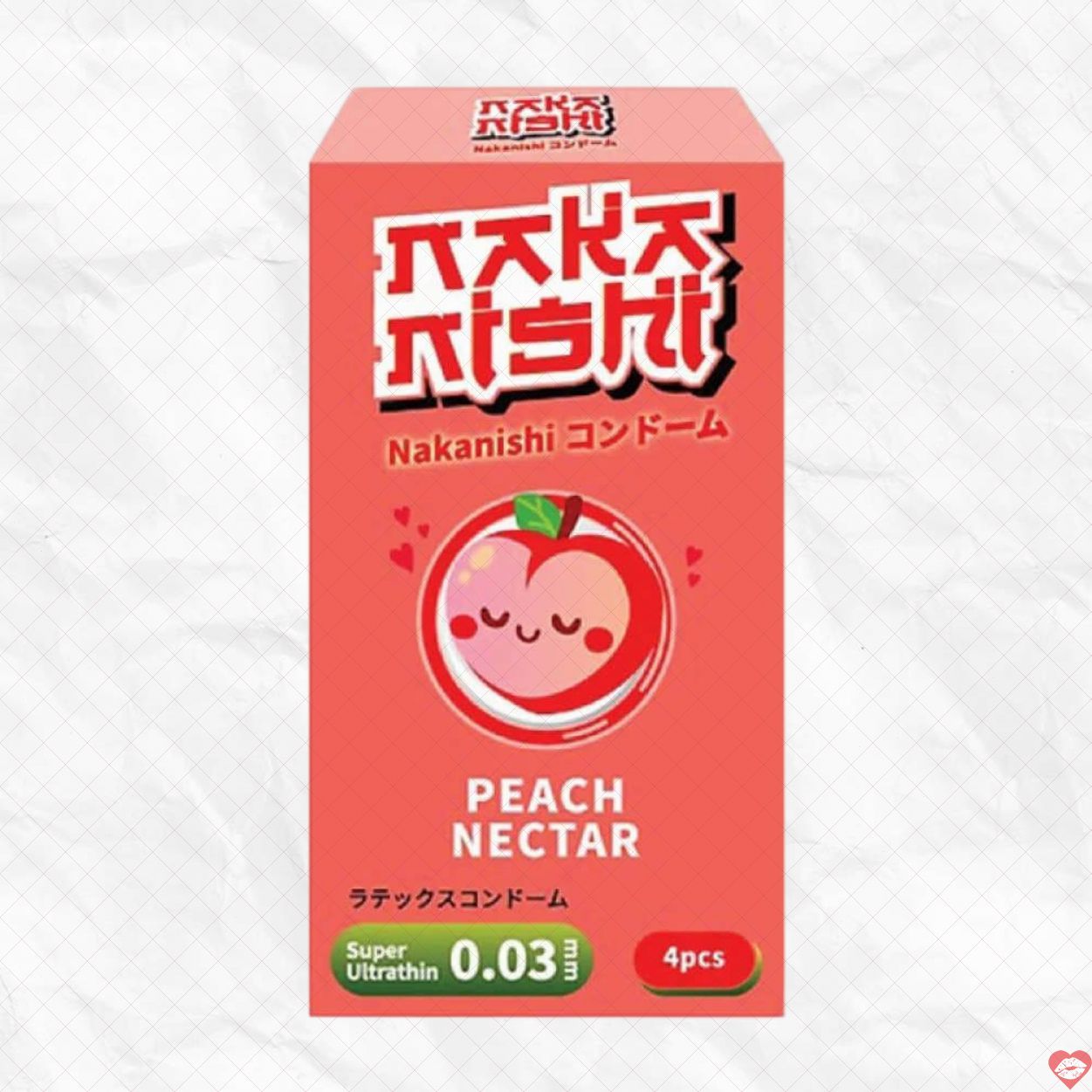 Bao cao su Nakanishi siêu mỏng 0.03mm hương đào hộp 4 cái an toàn chất lượng 