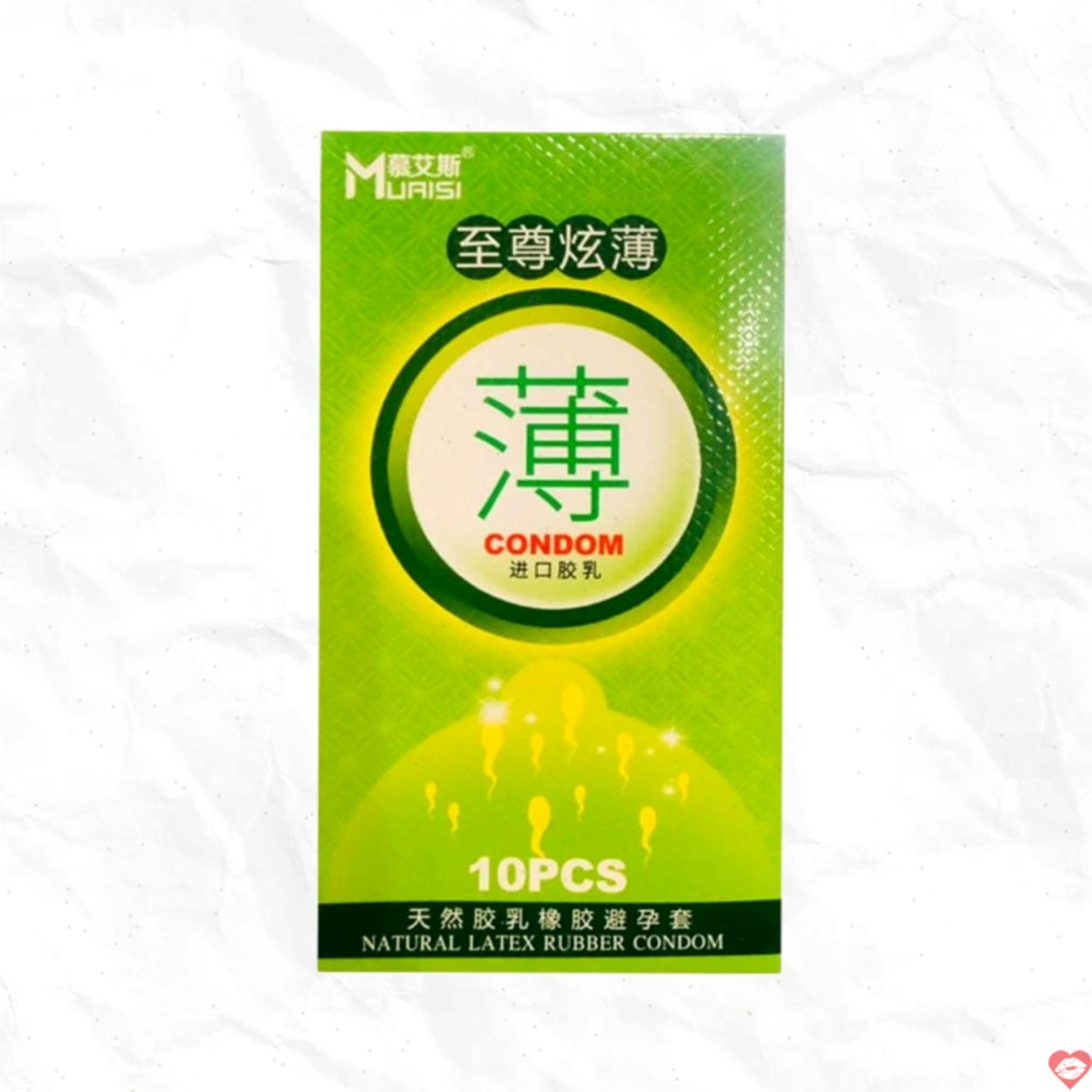 Muaisi Xanh Lá Siêu Mỏng Hương Dâu Hộp 10 Cái Giá Tốt 