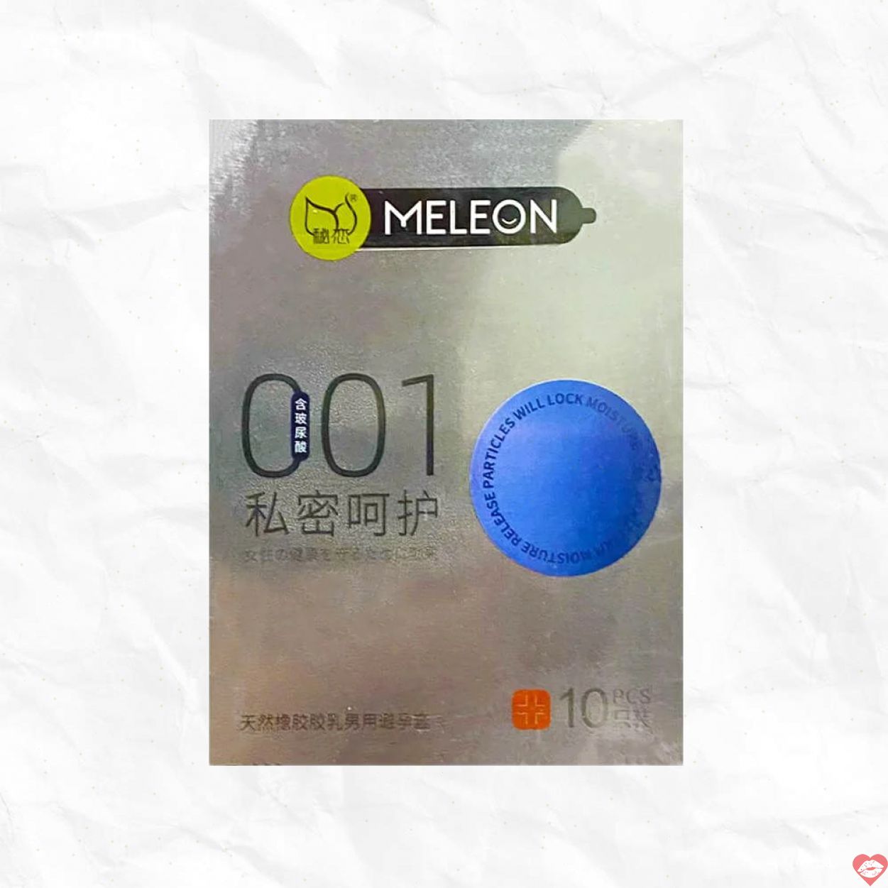 Bao cao su Meleon 001 Silver siêu mỏng cảm giác chân thật hộp 10 