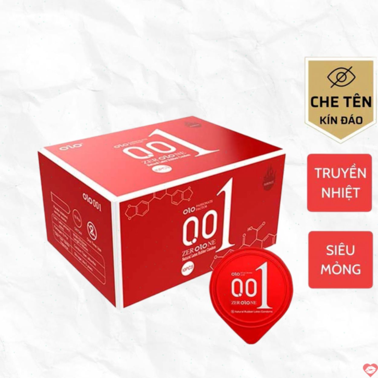 Bao cao su Olo đỏ siêu mỏng tăng khoái cảm, an toàn tuyệt đối 