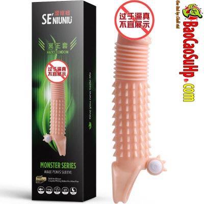 Bao Cao Su Dondén Siêu Khủng Gân Gai Xoắn Rung Monster Kích Thích