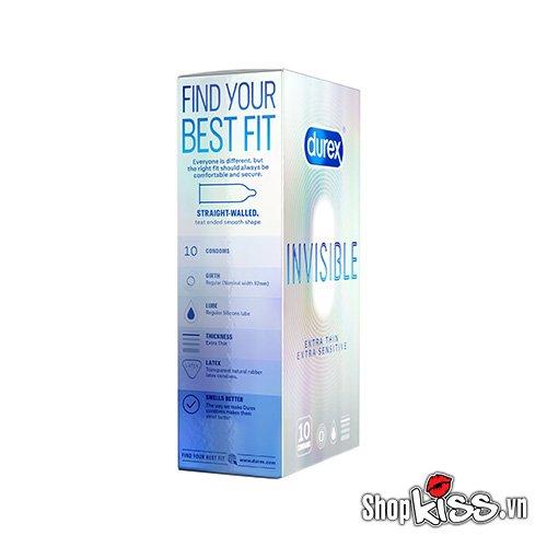 Bao cao su siêu mỏng Durex Invisible Extra Thin Extra Sensitive