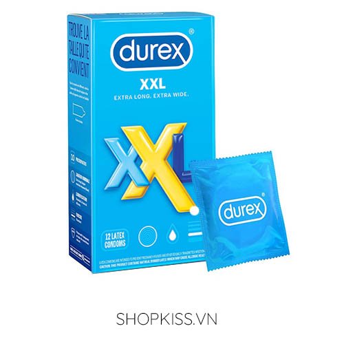 Bao cao su Durex XXL size lớn  – Hộp 12 cái