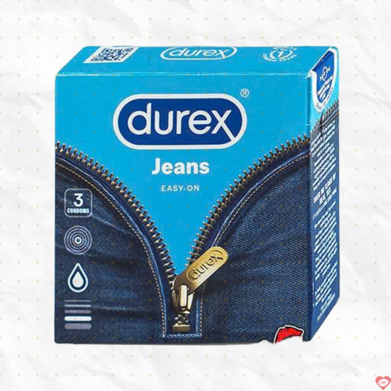 Bao cao su Durex Jeans Hộp 3 Cái - Mềm Mại Êm Ái Tặng Kèm Dầu 