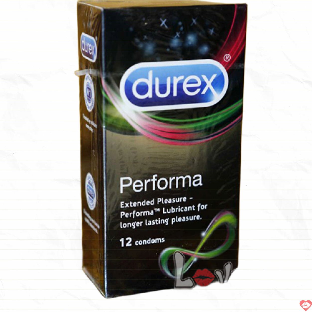 Bao cao su Durex Performa hộp 12 tăng khoái cảm kéo dài 