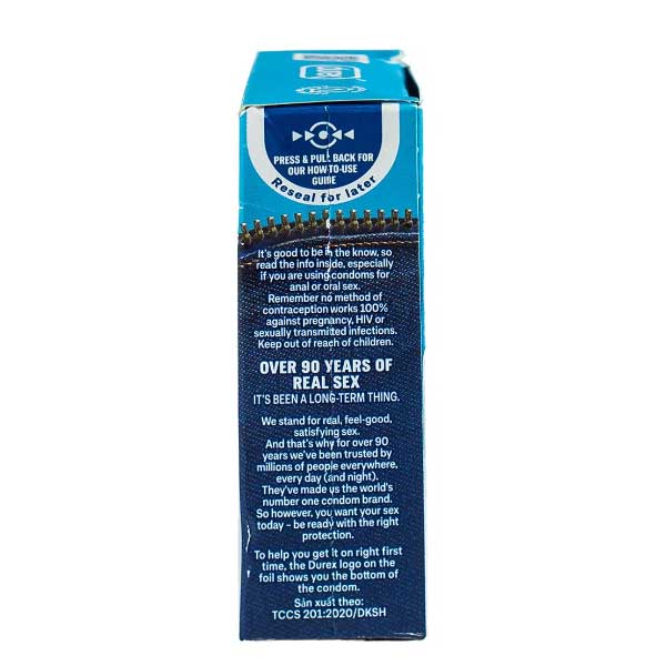 Bao cao su Durex Jeans – Ôm sát nhiều Gel