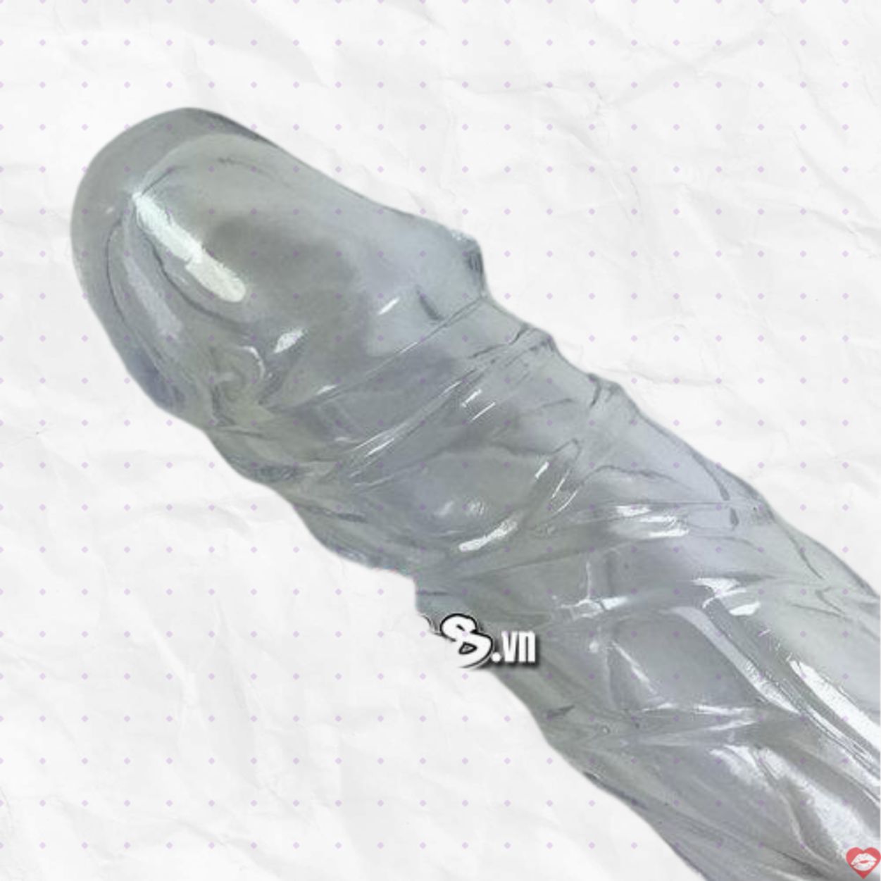 Bao đôn gân silicone pha lê trong suốt mềm mại tăng khoái cảm 