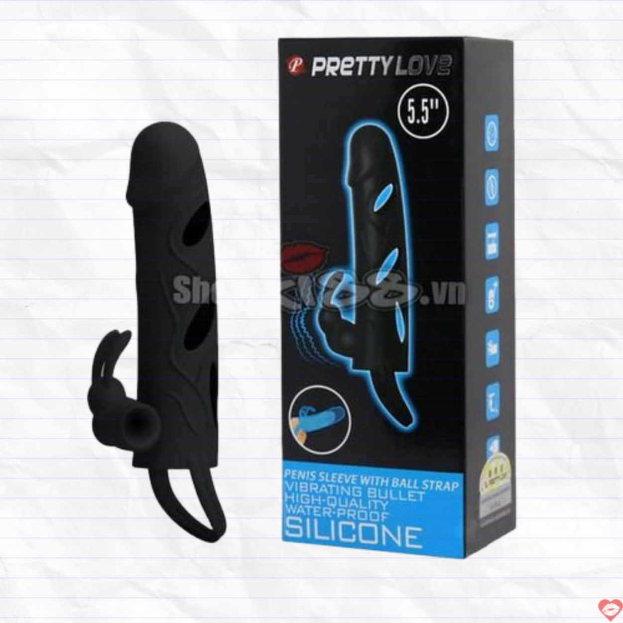 Bao Đôn Vòng Đeo Siêu Mềm Mịn Rung Đen Sang Trọng, Tăng Khoái Cảm 