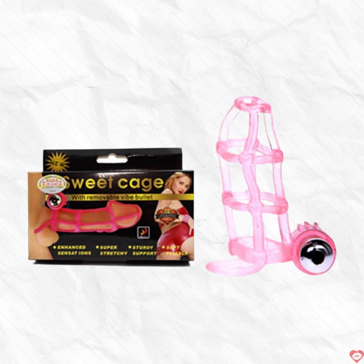 Bao cao su đôn dên rung Baile Sweet Case tăng khoái cảm 