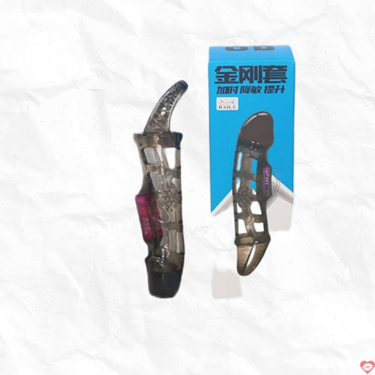 Bao cao su dạng lưới Men Extension đôn dên có rung giữa thân
