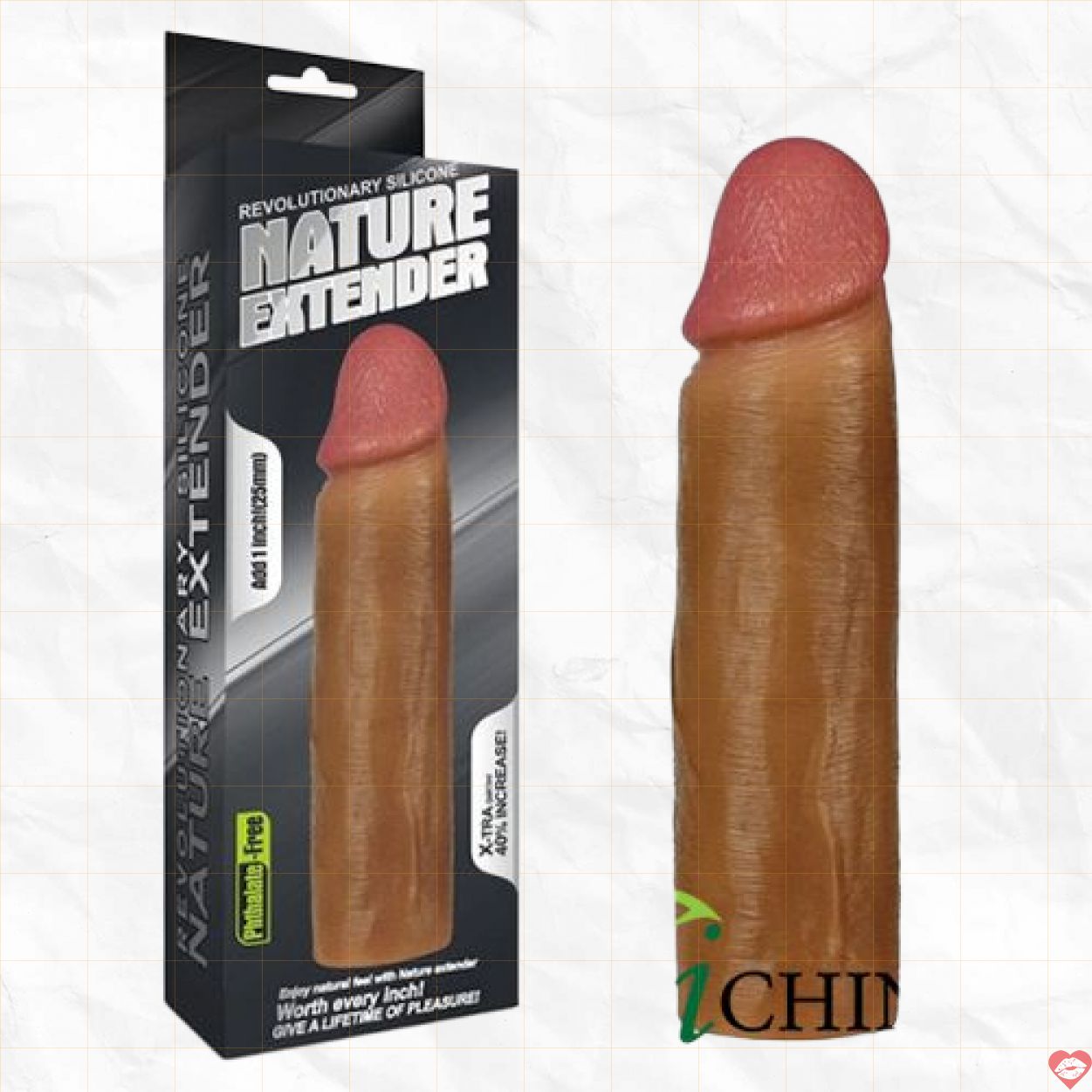 Bao cao su đôn dên Lovetoy Nature Extender mềm da thật tăng khoái cảm 