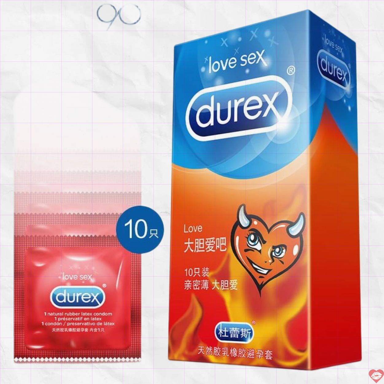 Bao cao su mỏng Durex Love SHP492 siêu an toàn ôm vừa 