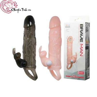 Bao đôn dên rung Brave Man đôi đầu siêu kích thích chất lượng