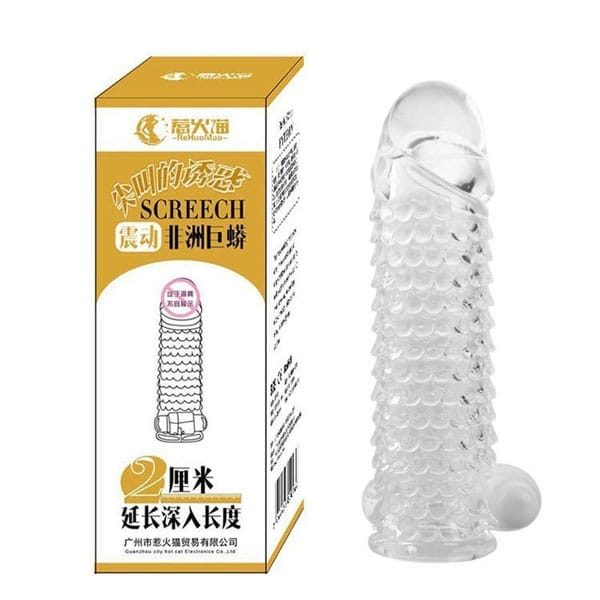 Bao Cao Su Đôn Đên SCREECH Vảy Cá Có Rung