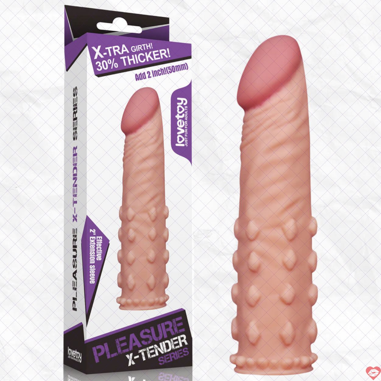 Lovetoy tăng 5cm bao cao su gai kích thích cảm giác mạnh mẽ 