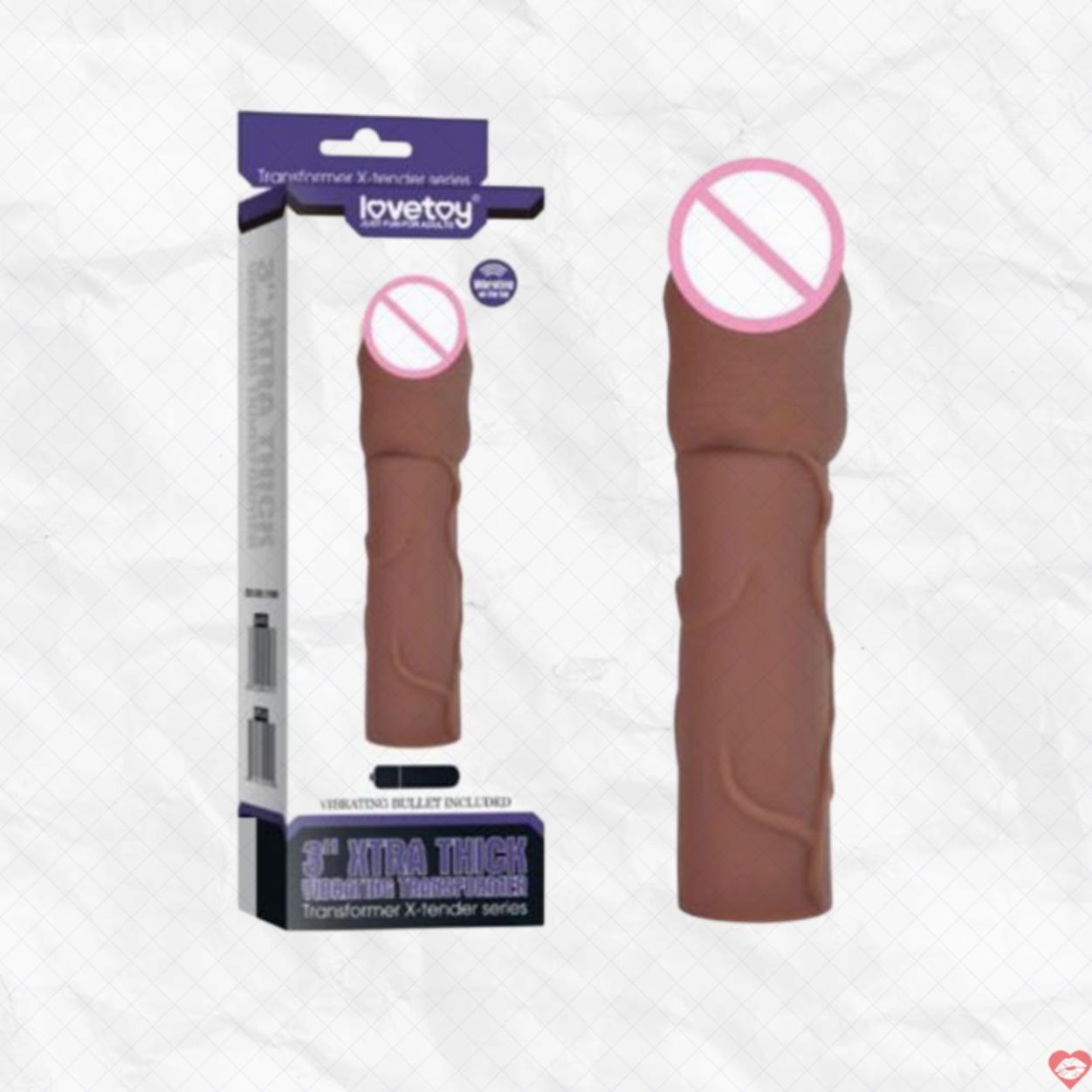 Bao cao su dên Lovetoy 6cm, rung kích thích mạnh mẽ, hưng phấn 